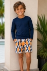 Bermuda Masculino Infantil Laranja Marinho