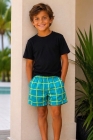 Bermuda Masculino Infantil Azul e Branco