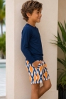 Bermuda Masculino Infantil Laranja Marinho
