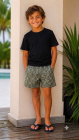 Bermuda Masculino Infantil Branca e Preta